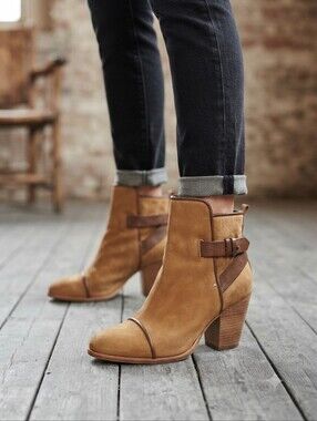 Rag & Bone Kinsey Nubuck Suede Cap Toe Booties